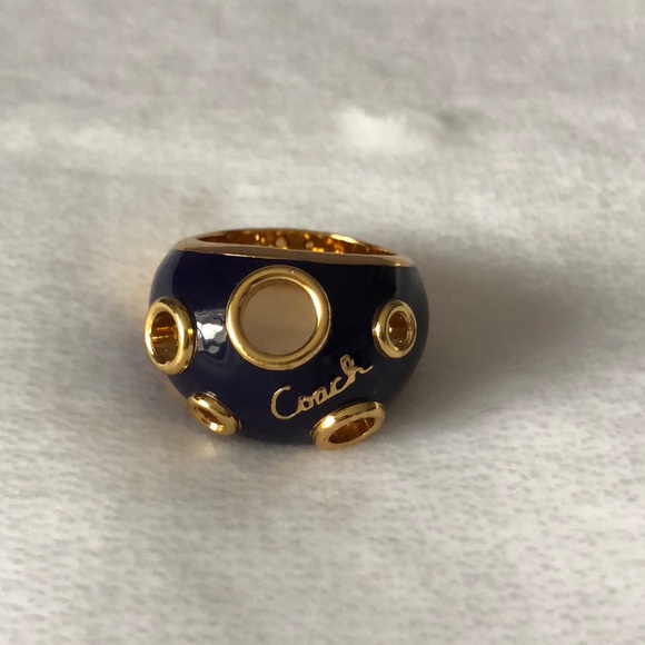 Purple and gold Coach ring - Picture 1 of 6